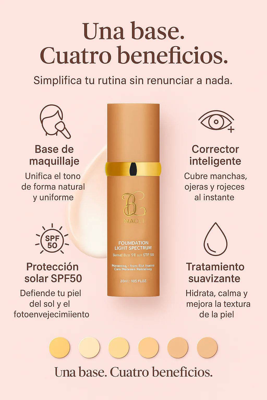 ¡Descubre la nueva Base Espectral Media 4 en 1 – La revolución imparable para una piel perfecta, todos los días!