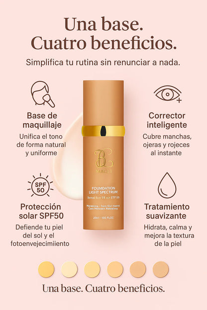 ¡Descubre la nueva Base Espectral Media 4 en 1 – La revolución imparable para una piel perfecta, todos los días!